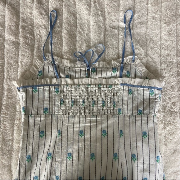 🌿|NWT| Anthropologie Jacquard Ruffle-Hem Mini Dress - Picture 8 of 11